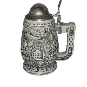 Avon Millennium 1000 Years Of History Collector's Stein All Over Design‎